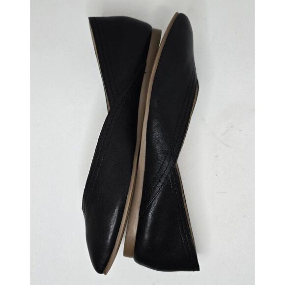 Lucky Brand Black Leather Alba Ballet Flats Square Toe Shoes Women’s Size 7M NEW - Picture 5 of 10